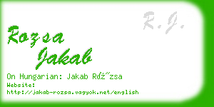 rozsa jakab business card